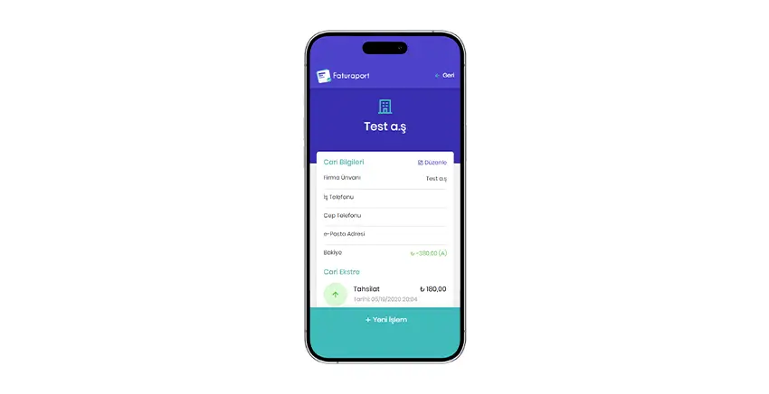 Faturaport v1 mobil ekran 3