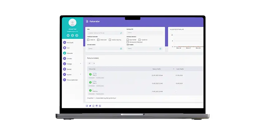 Faturaport v1 web ekran 2