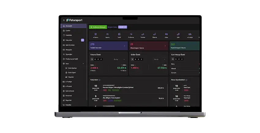 Faturaport v3 web ekran 6
